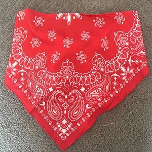 Red bandanna top